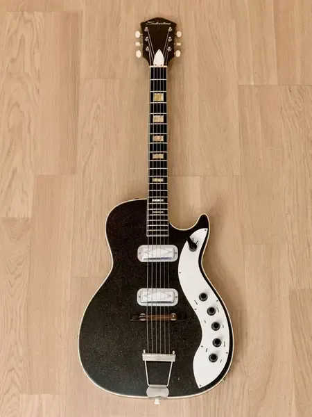 Электрогитара Silvertone Stratotone Jupiter 1423 SS Black Sparkle w/gigbag USA 1963