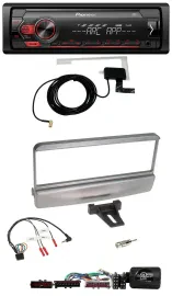 Автомагнитола Pioneer 1DIN USB DAB MP3 серебристая для Ford Mondeo 2000–2002