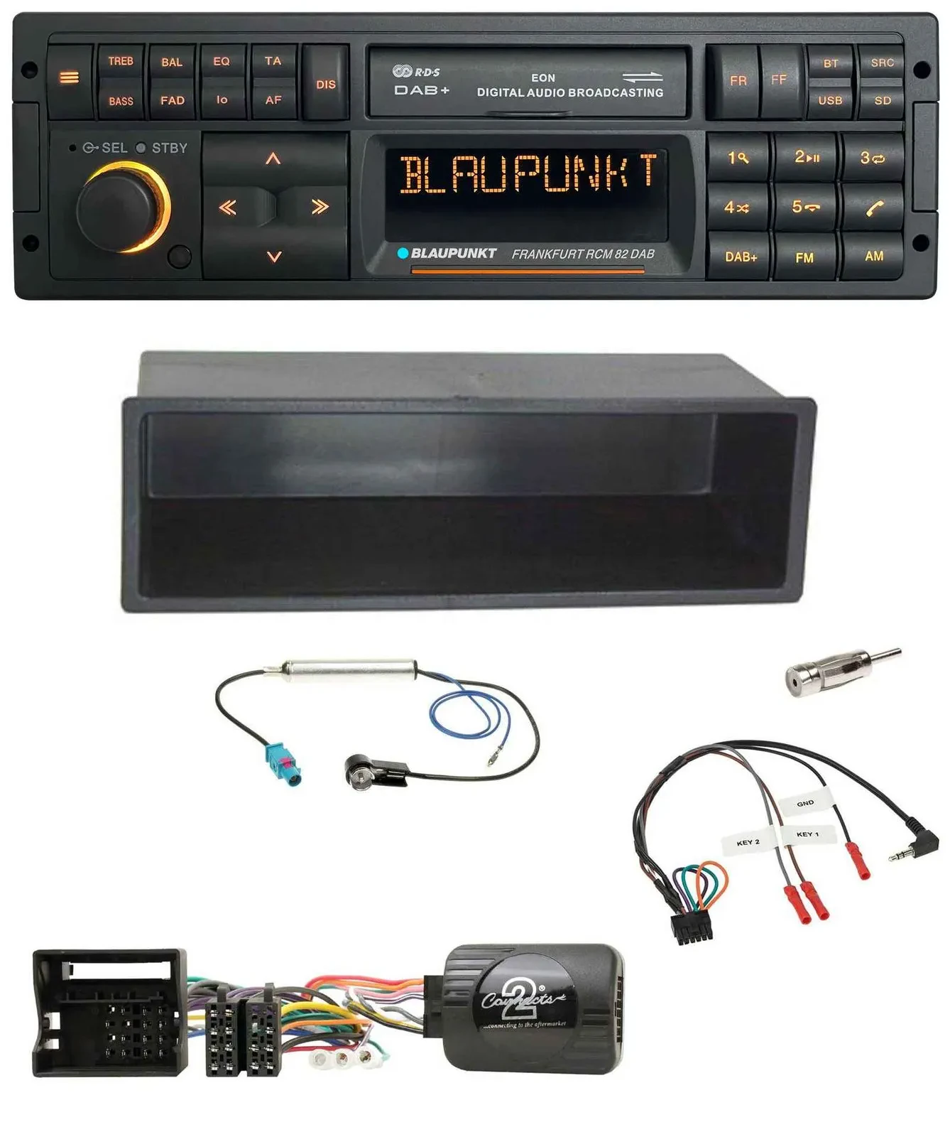 Blaupunkt USB DAB SD Lenkrad Bluetooth Autoradio für VW Polo Passat Ablagefach