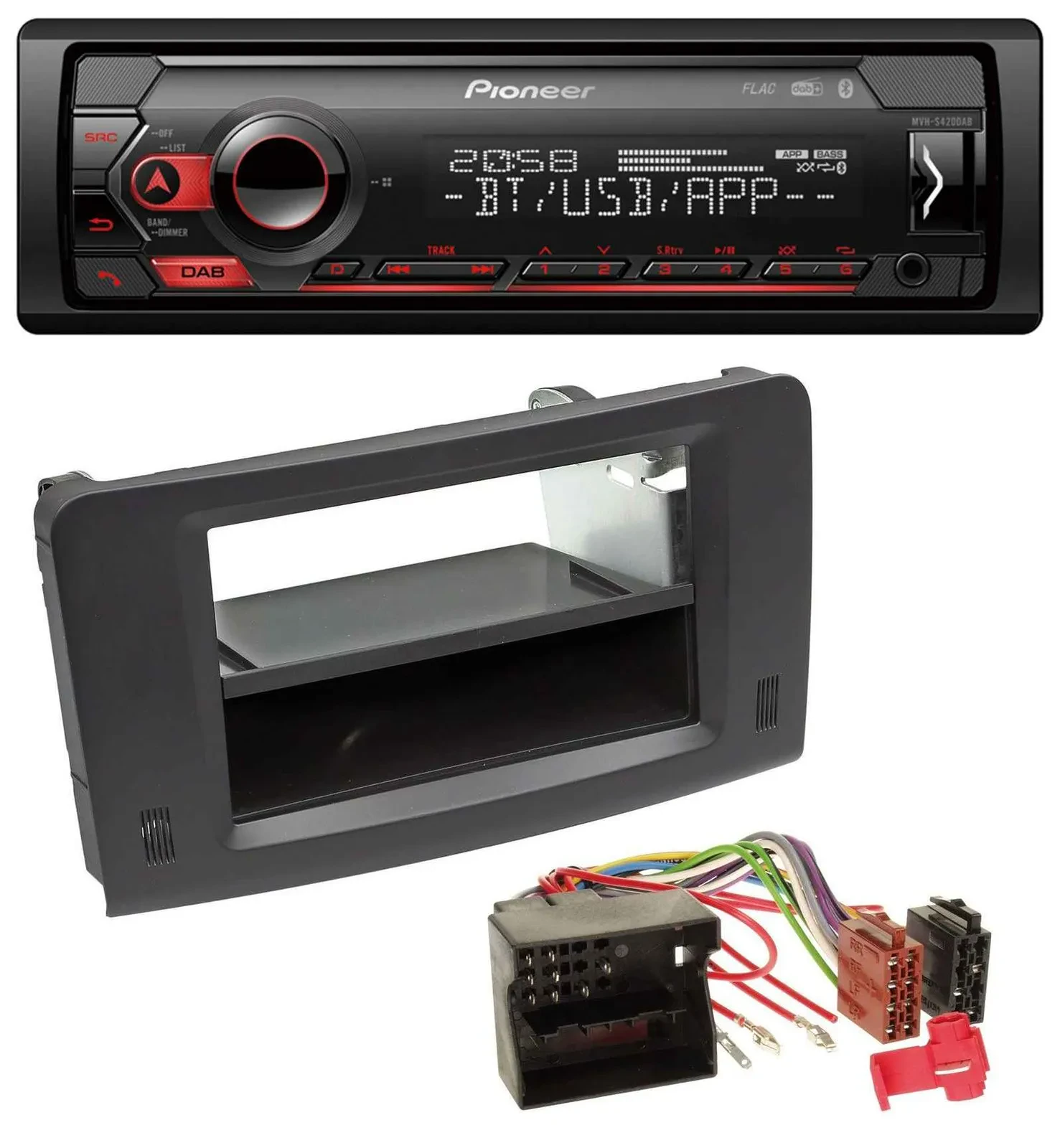 Pioneer MP3 USB DAB Bluetooth Autoradio für Mercedes M-Klasse W164 05-11 Profiva