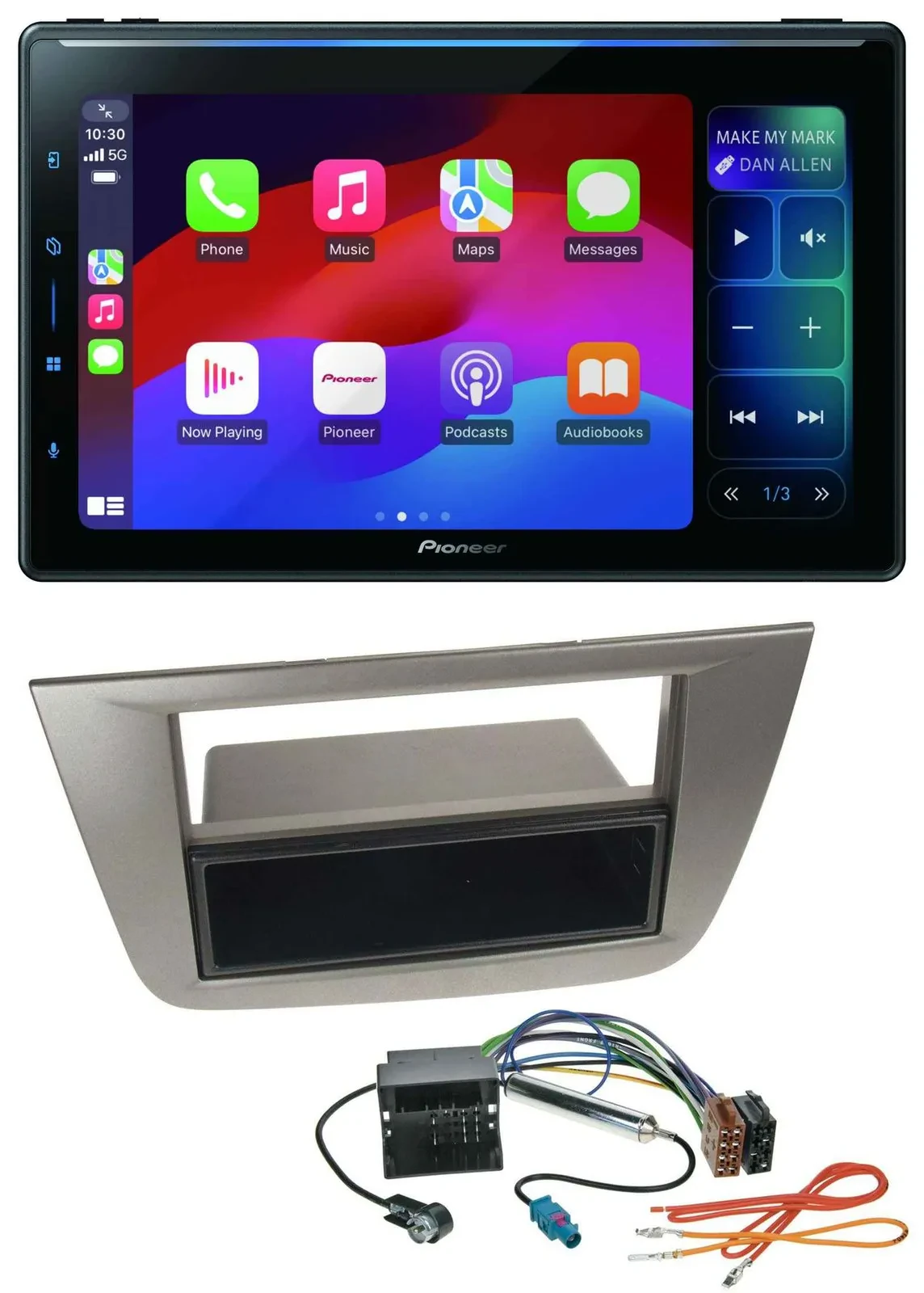 Pioneer Bluetooth DAB MP3 USB Autoradio für Seat Altea Toledo ab 05 Anthrazit-me