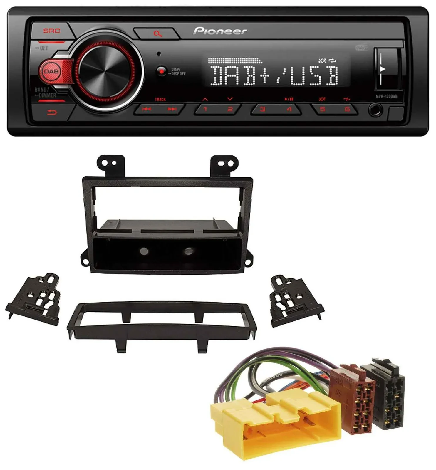 Pioneer MP3 1DIN DAB USB AUX Autoradio für Mazda MPV (2000-2006)