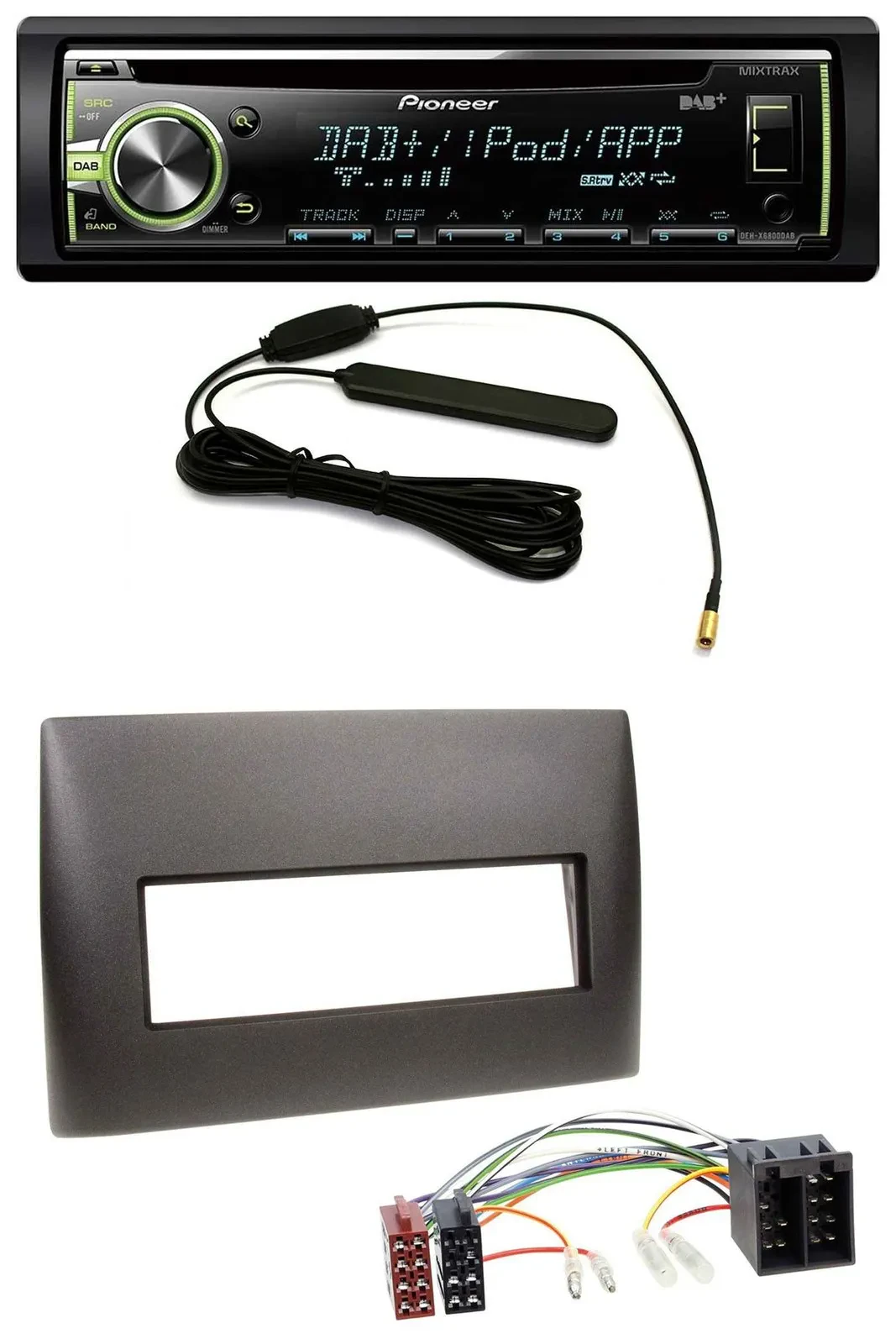 Pioneer MP3 USB CD DAB AUX Autoradio für Fiat Stilo (192, 2001-2008)