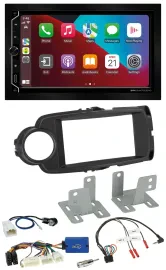 ESX 2DIN DAB USB Lenkrad Bluetooth Autoradio für Toyota Yaris ab 2014 schwarz 28