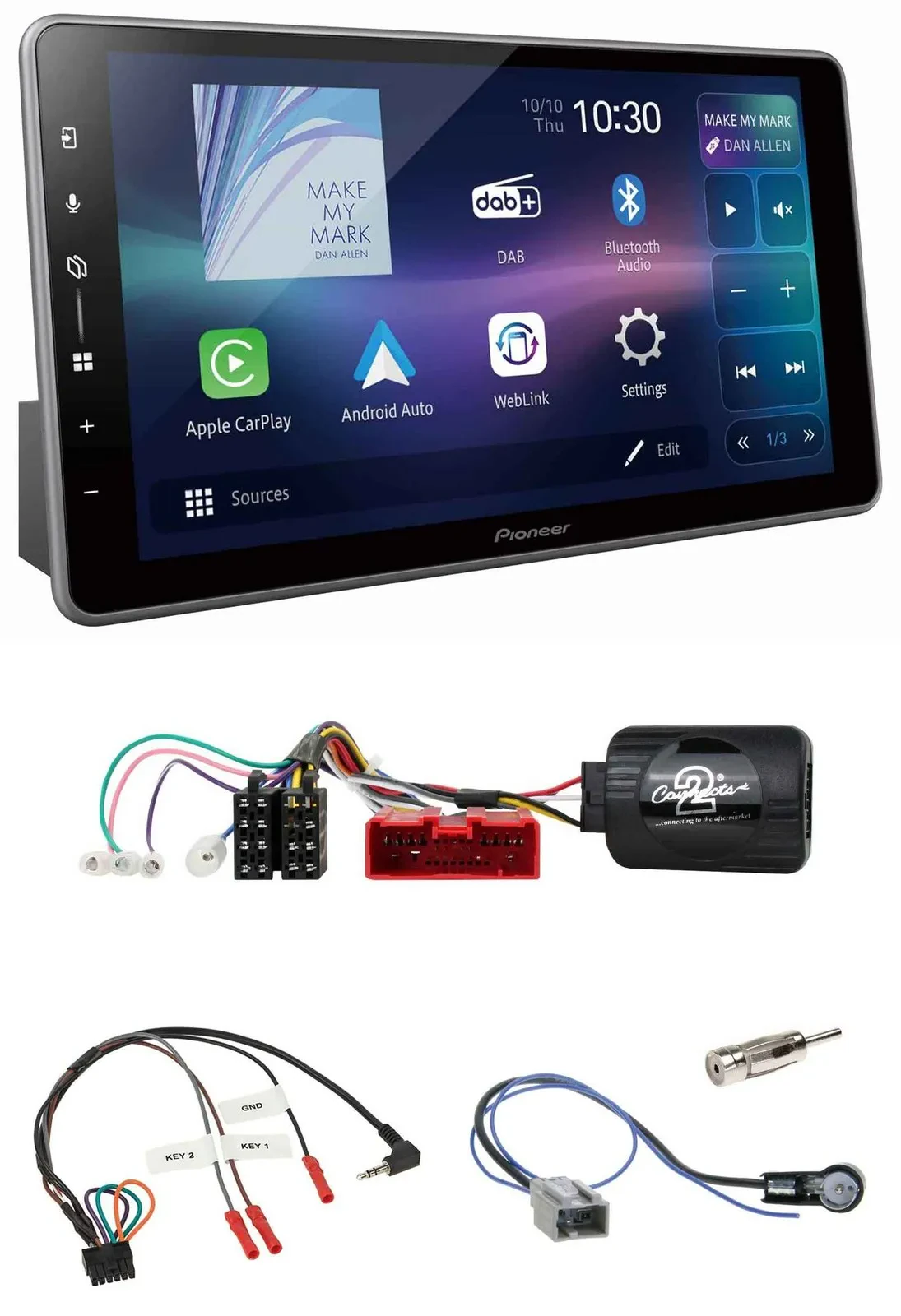 Pioneer Bluetooth USB DAB Lenkrad Autoradio für Mazda 2 Typ DY 2003-2007