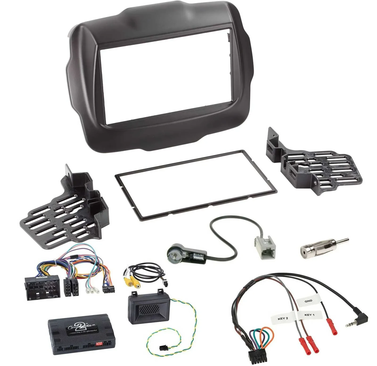 Radioset Lenkradadapter Doppel DIN Autoradio für Jeep Renegade ab 2015