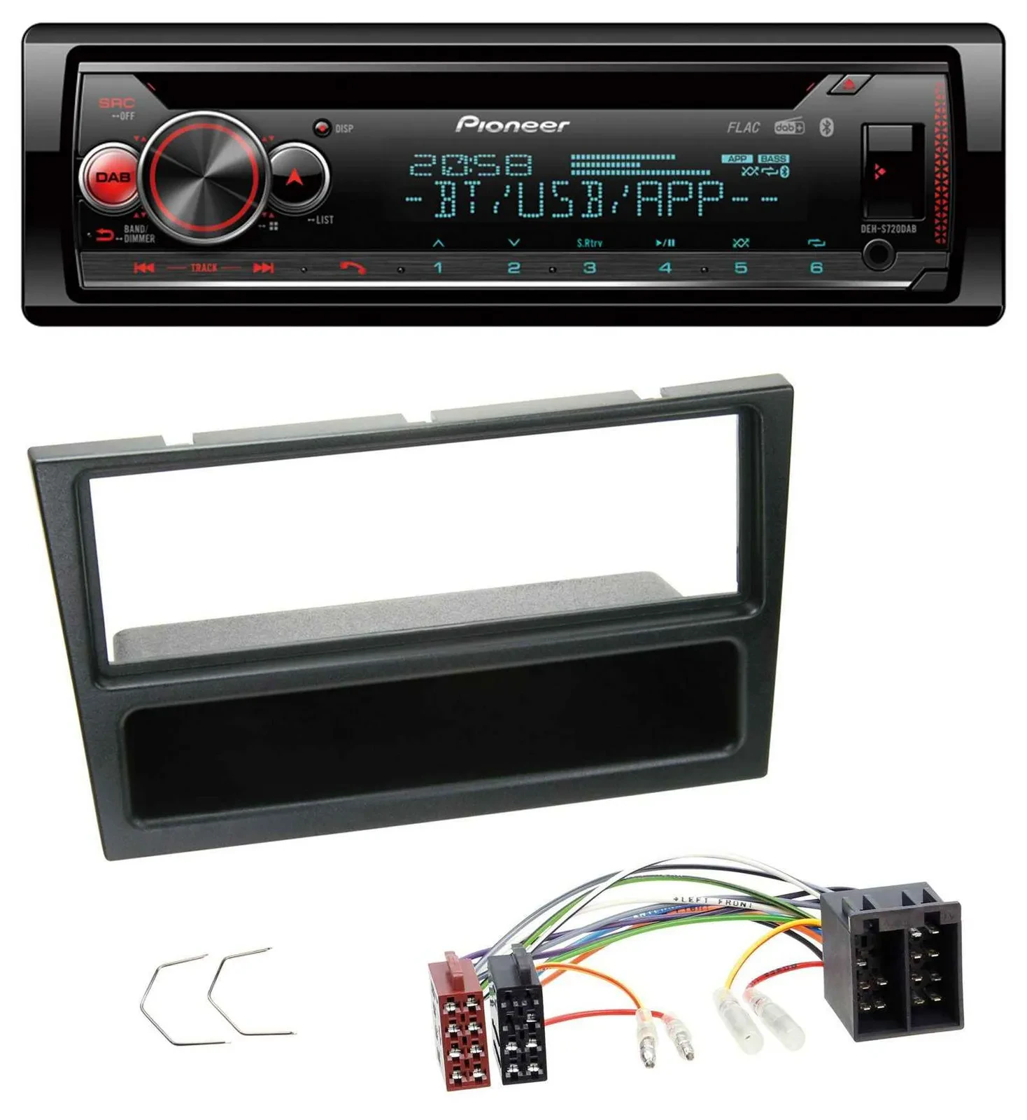 Автомагнитола Pioneer CD/MP3, DAB, Bluetooth, USB для Opel Agila, Combo, Vivaro, Corsa C