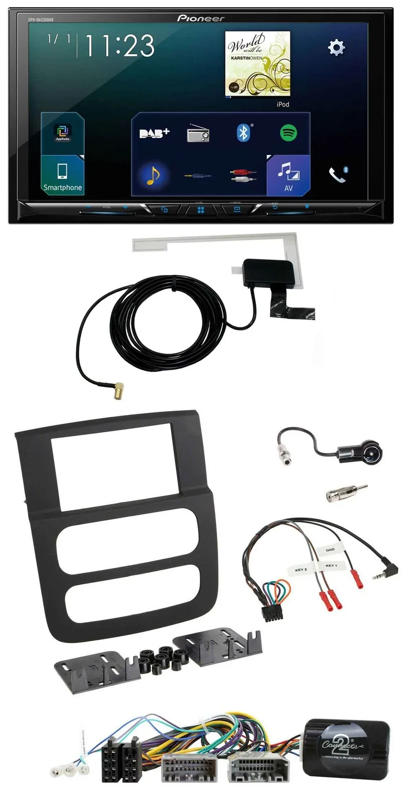 Pioneer 2DIN DAB USB Lenkrad Bluetooth Autoradio für Dodge RAM 2002-2006