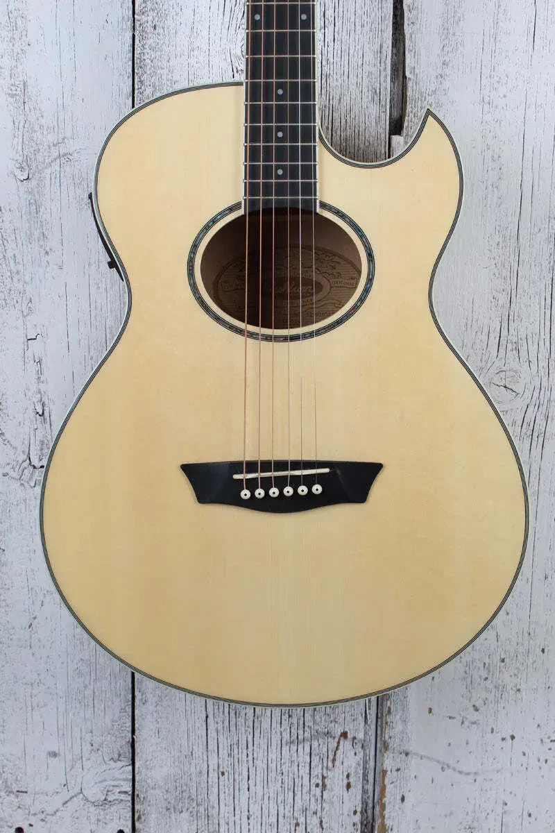 Washburn EA20 Mini Jumbo Cutaway Acoustic Electric Guitar Flame Maple Body
