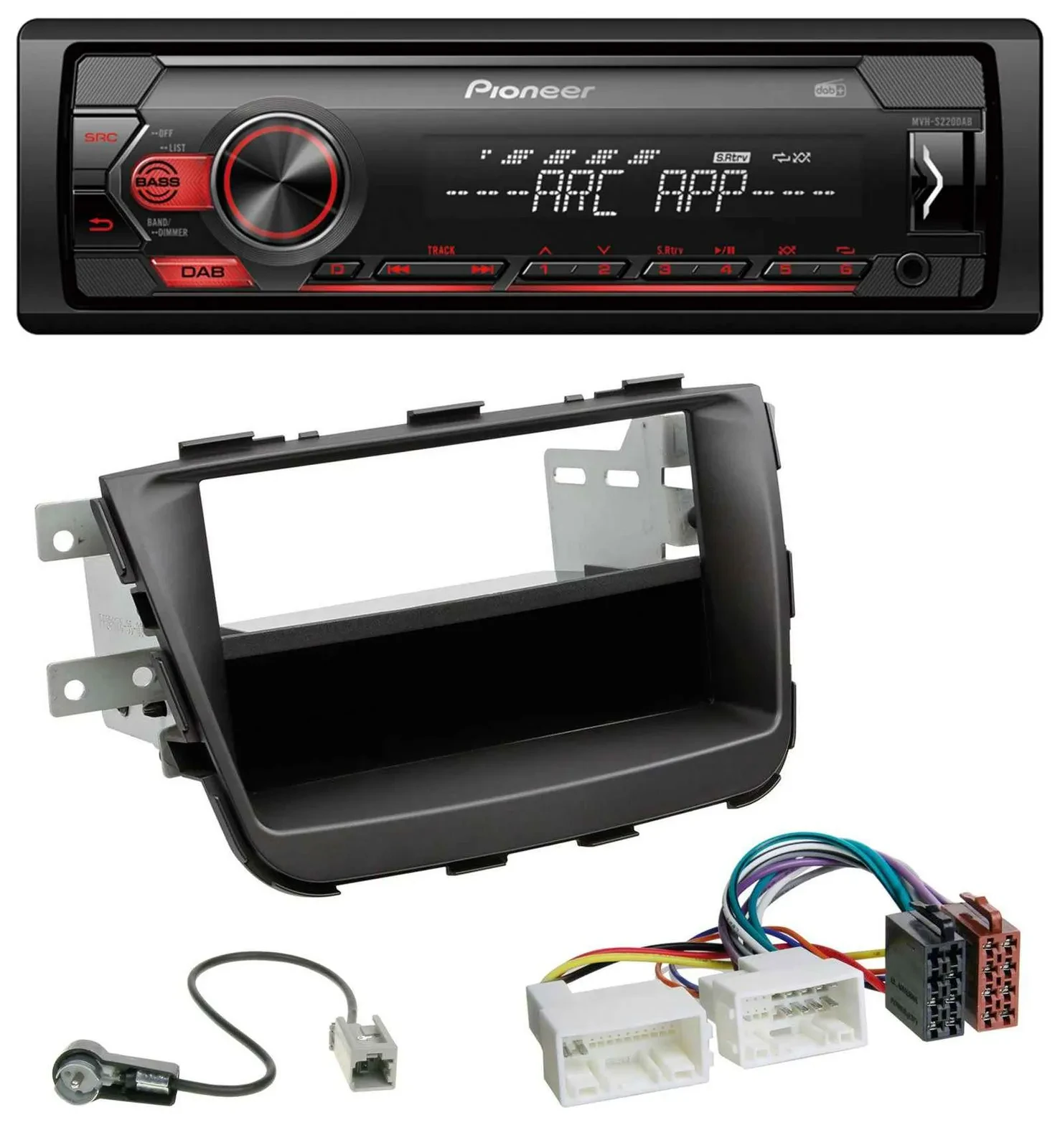 Автомагнитола Pioneer 1 DIN, DAB, MP3, AUX, USB для Kia Sorento II (2012–2015)