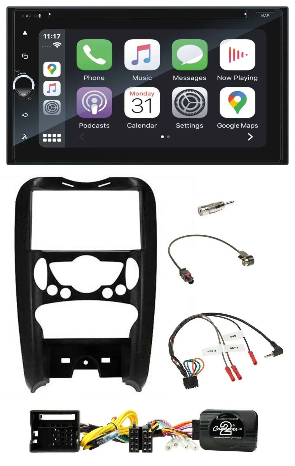 Автомагнитола Blaupunkt 2DIN, Bluetooth, DAB, USB, DVD, поддержка кнопок на руле, для Mini Cooper 2006–2014
