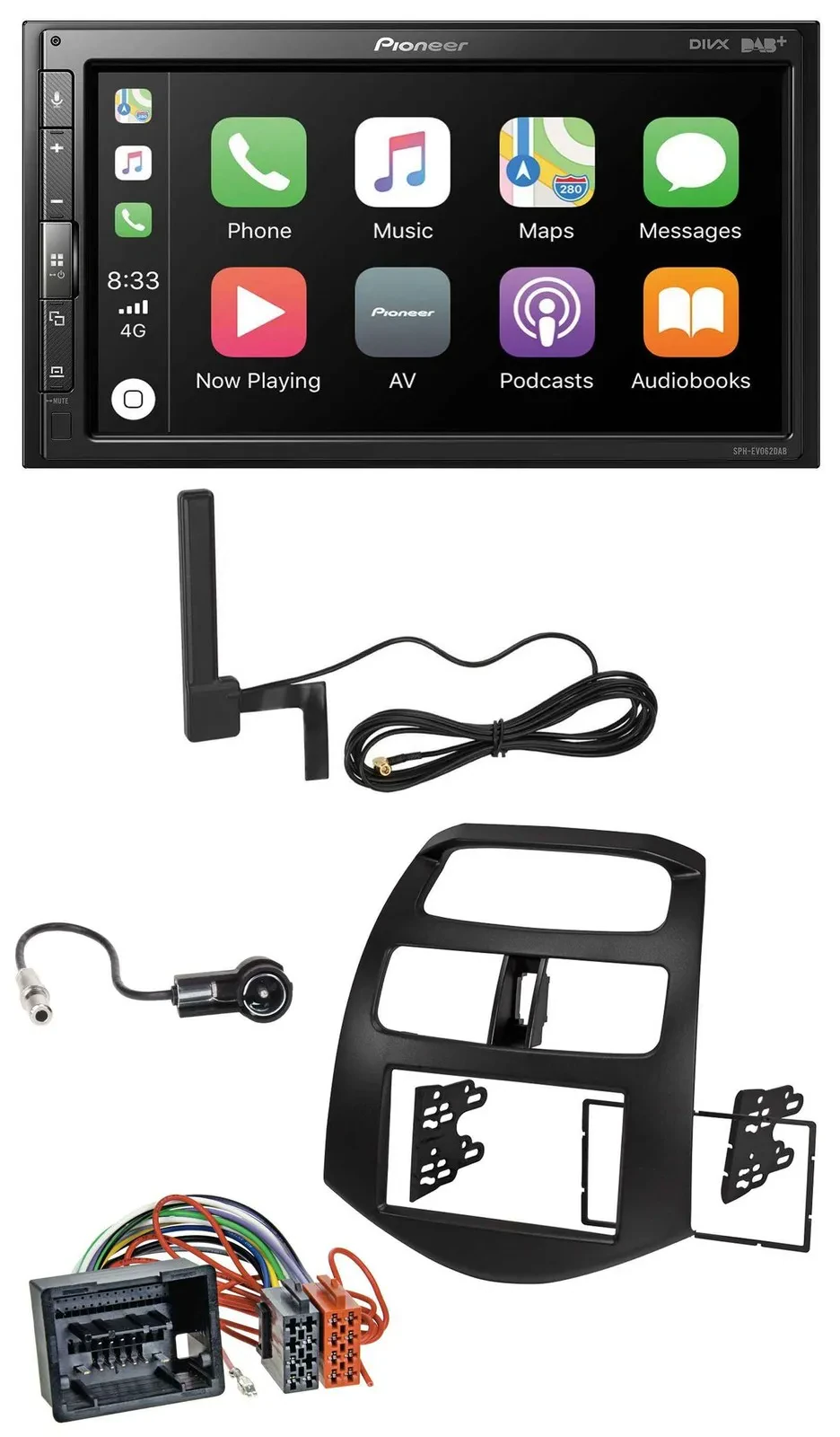 Автомагнитола Pioneer USB, Bluetooth, DAB, MP3, 2 DIN для Chevrolet Spark (с 2013)