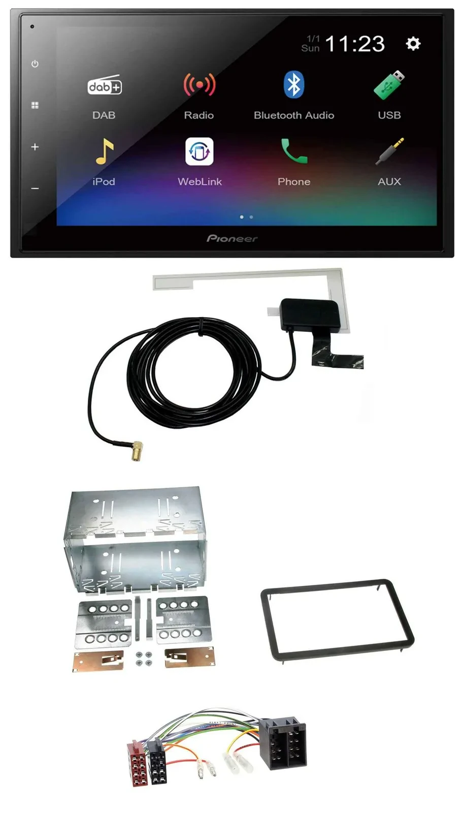 Pioneer DAB MP3 Bluetooth 2DIN USB Autoradio für Alfa Romeo 159 Brera Spider ab