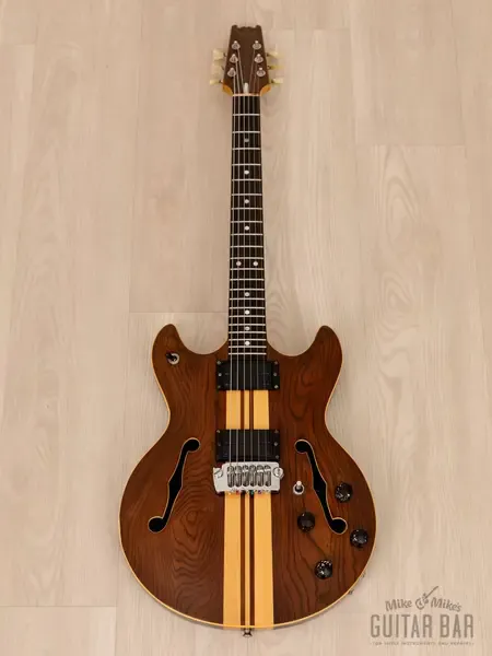 Электрогитара полуакустическая Aria Pro II SH-800 Semi-Hollow HH Walnut w/case Japan 1980