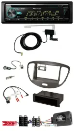 Автомагнитола для Hyundai i10 Pioneer CD/USB/DAB, ISO, темно-серебристый