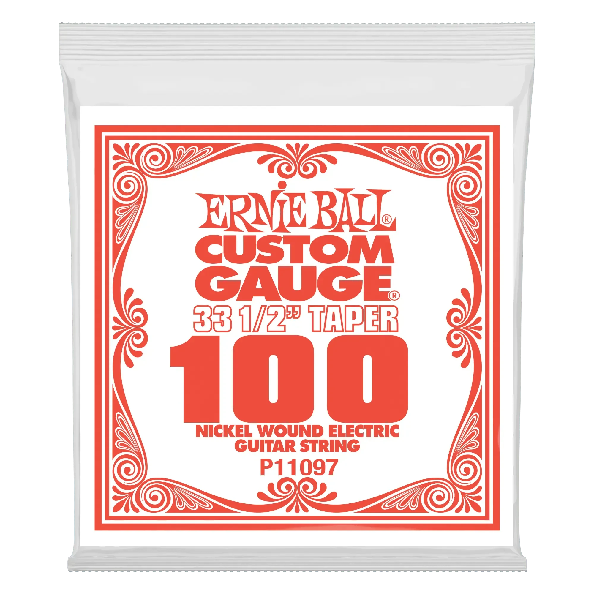 Струна для бас-гитары Ernie Ball P11097, сталь никелированная, круглая оплетка, калибр 100