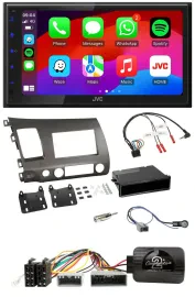 JVC Bluetooth USB Lenkrad 2DIN DAB Autoradio für Honda Civic 06-10 Hybrid anthra