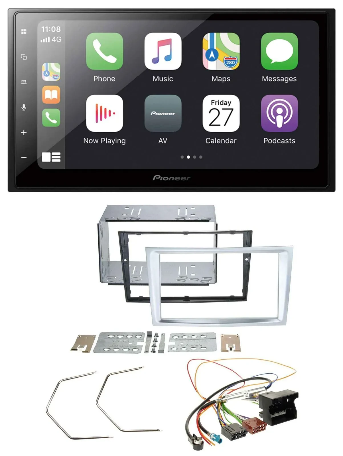 Автомагнитола Pioneer 2 DIN, Bluetooth, DAB, USB, MP3 для Opel Astra H / Zafira B / Corsa D