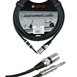 CM-08 Кабель микрофонный, XLR-6.3мм, 4.5м, Joyo