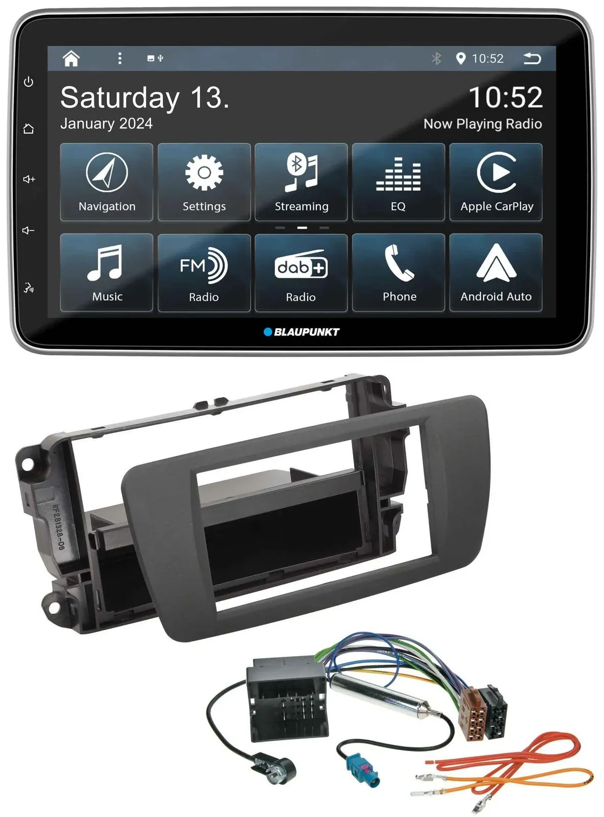 Blaupunkt USB DAB SD MP3 Bluetooth Autoradio für Seat Ibiza (ab 12) - tuam grey