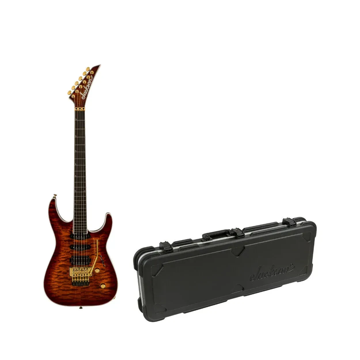 Jackson Pro Plus Soloist SLA3Q Electric Guitar 6 Strings Amber with Hard Case