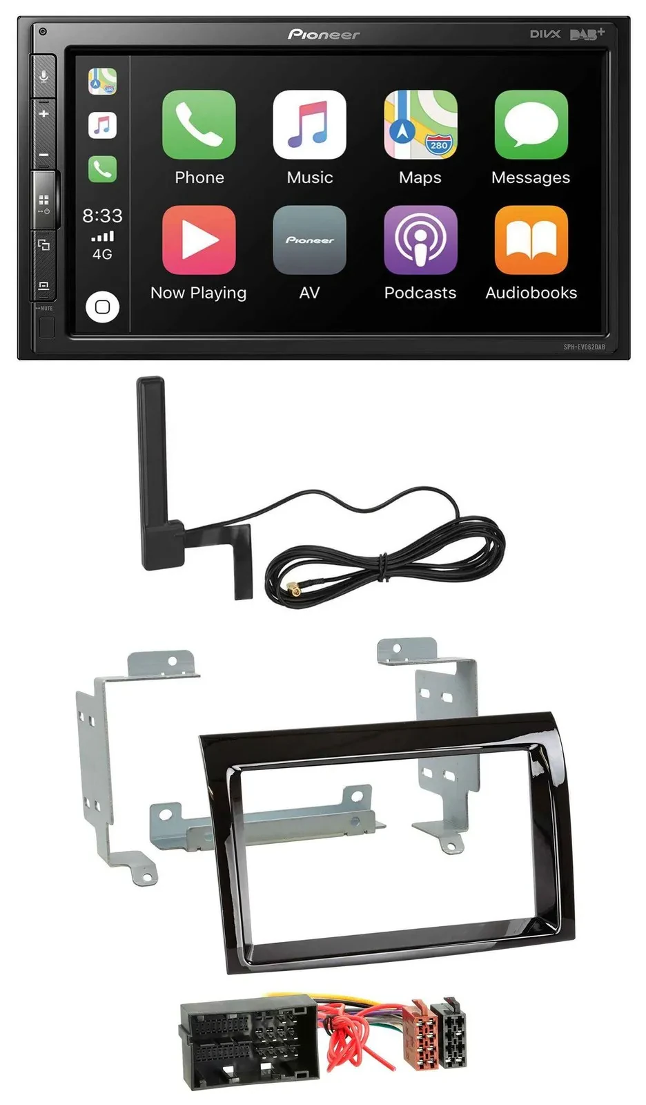 Pioneer USB 2DIN Bluetooth DAB MP3 Autoradio für Fiat Ducato Peugeot Boxer Citro