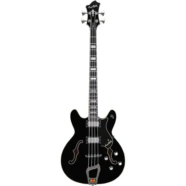 Бас-гитара полуакустическая Hagstrom Viking Electric Bass Black Semi-Hollow