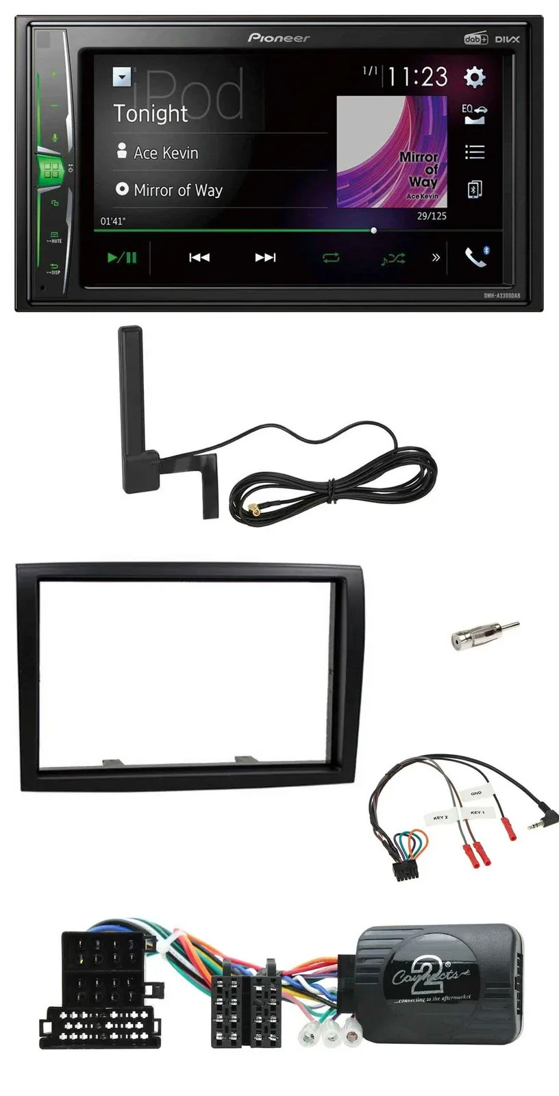 Автомагнитола Pioneer 2DIN Bluetooth DAB для Citroen Jumper 2008–2011