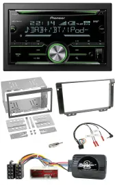 Pioneer Bluetooth Lenkrad DAB 2DIN USB CD Autoradio für Land Rover Freelander 20