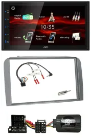 JVC USB Bluetooth Lenkrad DAB 2DIN Autoradio für Alfa Romeo 147 GT 04-10 silber