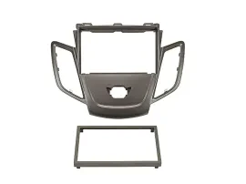 Radioblende Doppel DIN Autoradio für Ford Fiesta ab 2009 silbermatt