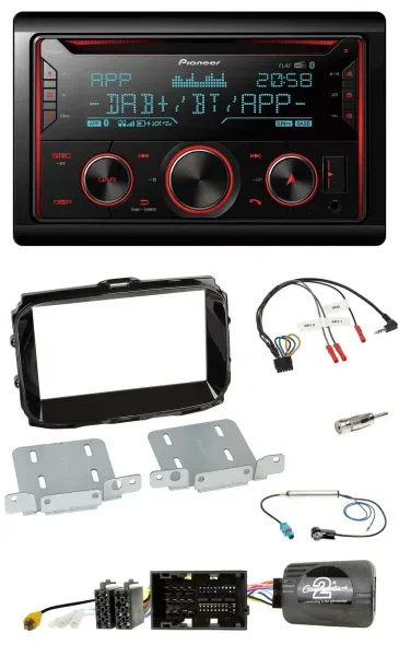 Pioneer 2DIN DAB Lenkrad Bluetooth USB CD Autoradio für Alfa Giulietta 2014-2021
