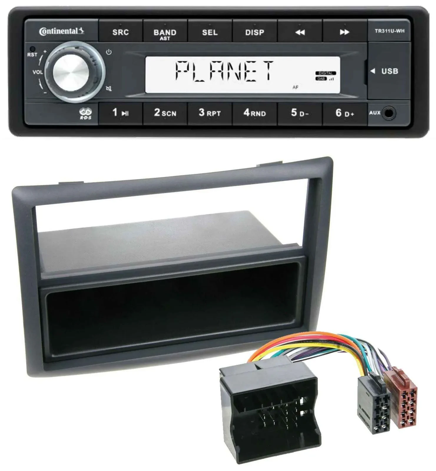 Continental USB MP3 AUX 1DIN Autoradio für Renault Megane (2009-2010)