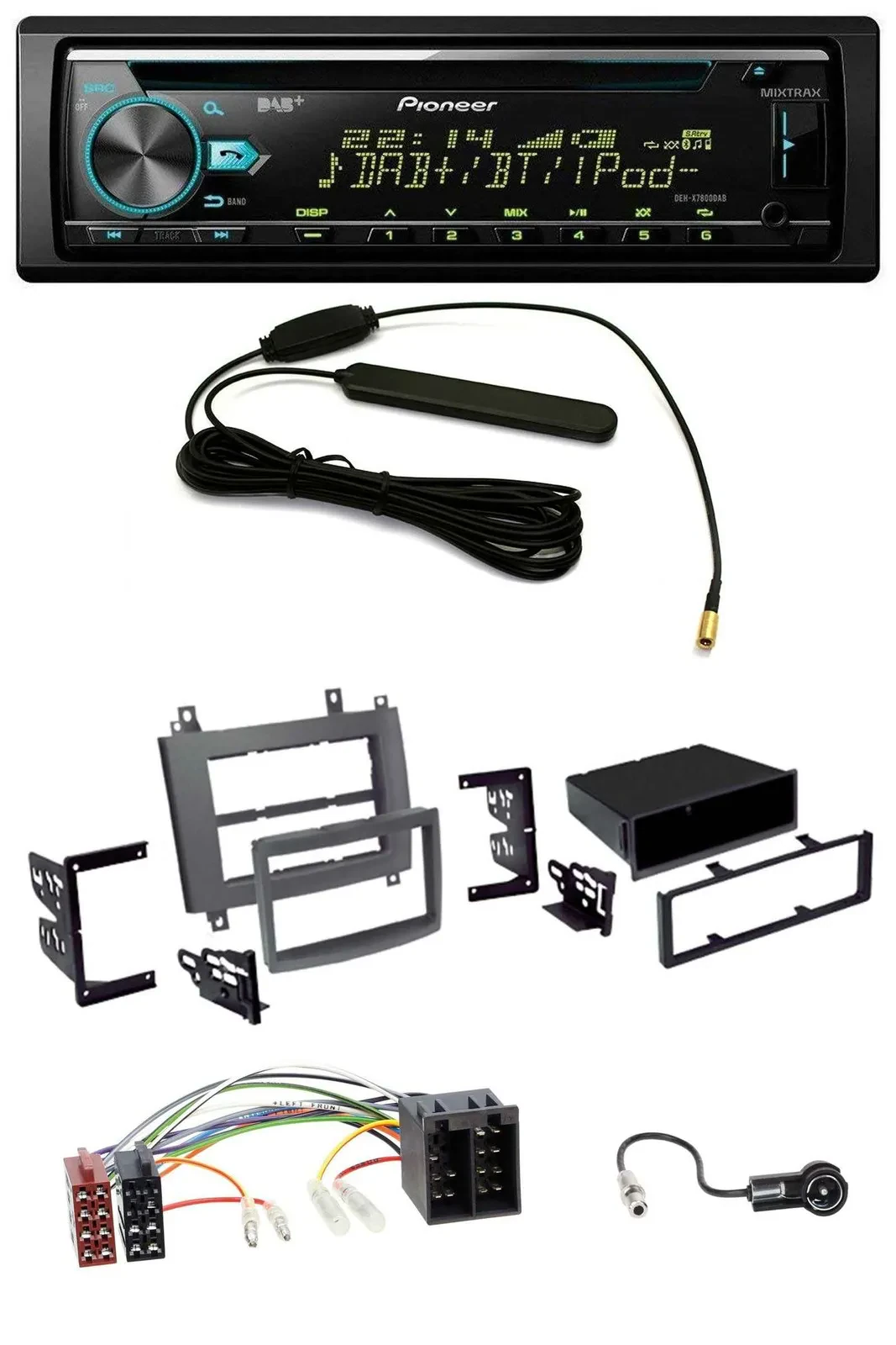 Автомагнитола Pioneer CD/MP3, USB, AUX, DAB для Cadillac CTS 2003–2006, SRX 2004–2005