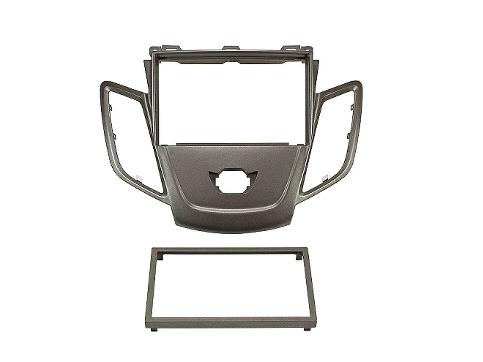 Radioblende Doppel DIN Autoradio für Ford Fiesta ab 2009 silbermatt