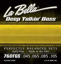 Струны для бас-гитары La Bella Gold Flats 760FGS 45-105
