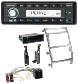 Continental MP3 AUX USB DAB 1DIN Autoradio für Hyundai ix55 (2009-2012) silber