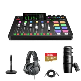 Комплект для подкастов Rode RDRCPIIATK5 RODECaster Pro II Integrated Audio Production Studio Console Bundle