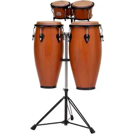 Конга Pearl Primero Conga and Bongo Set With Stand in Mahogany Satin Stain