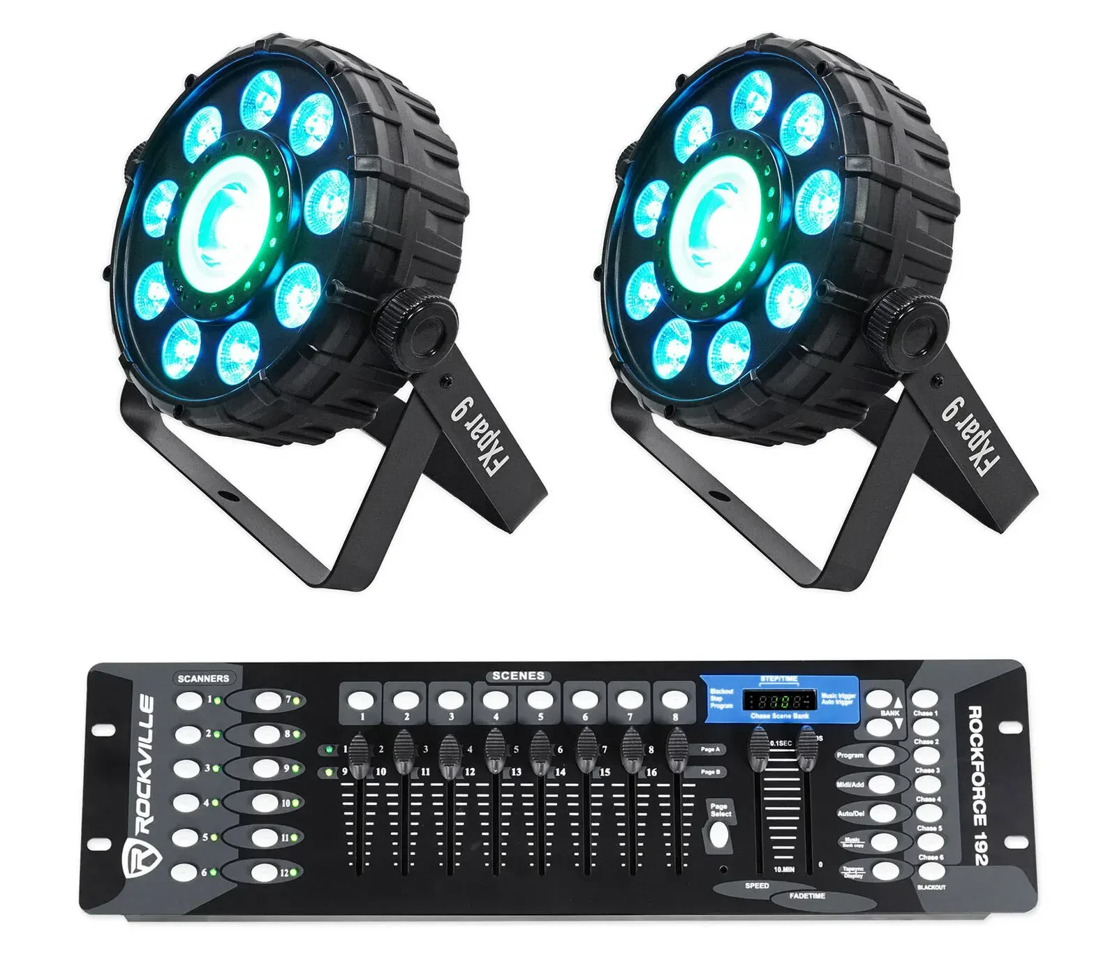 Светодиодный прибор Chauvet DJ FX Par 9 DMX с DMX-пультом