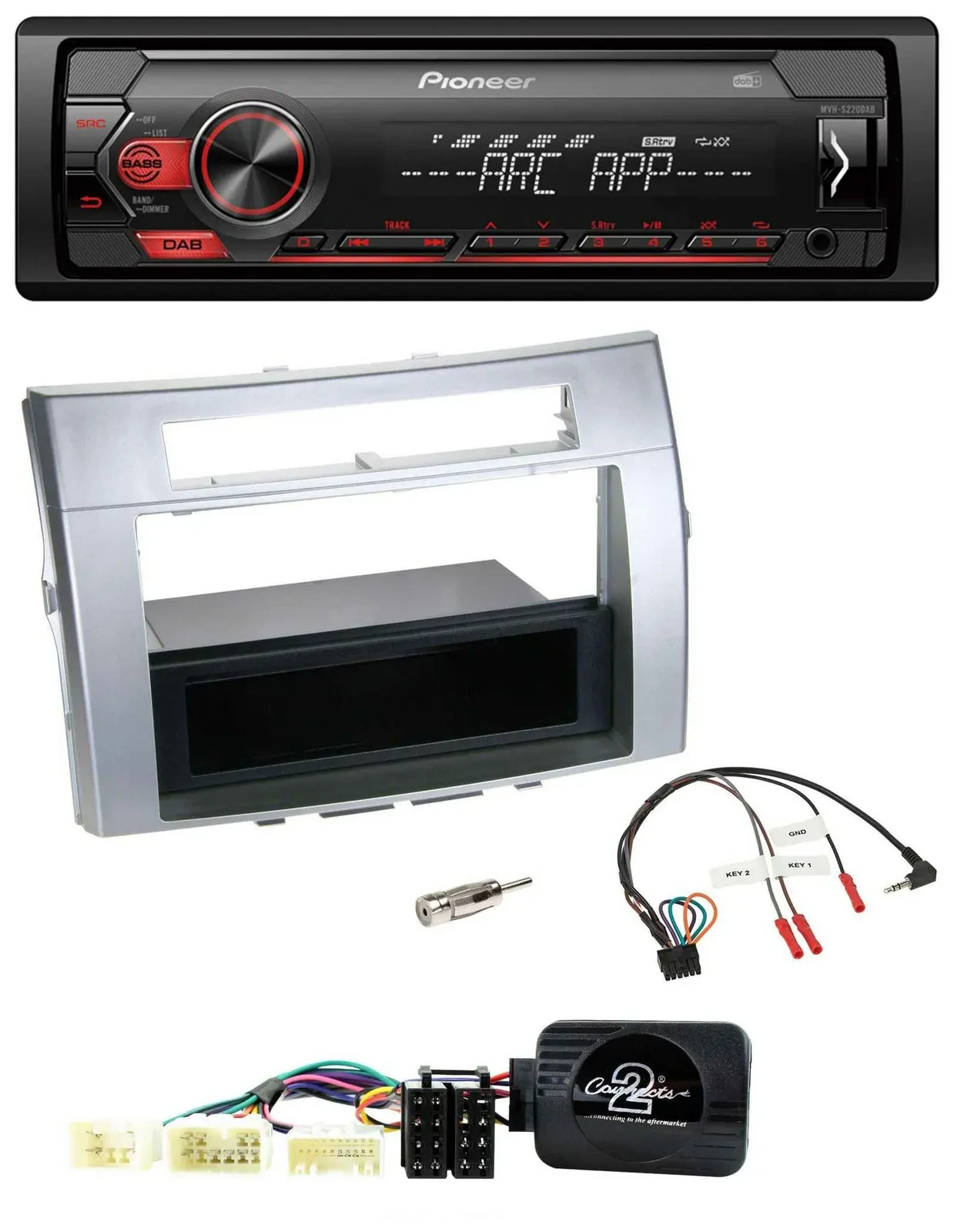 Pioneer DAB 1DIN MP3 Lenkrad USB Autoradio für Toyota Corolla Verso 2004-2007 si