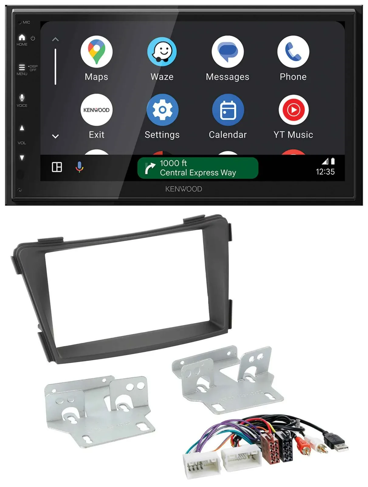 Kenwood DAB Bluetooth USB MP3 2DIN Autoradio für Hyundai i40 ab 2011 VF schwarz
