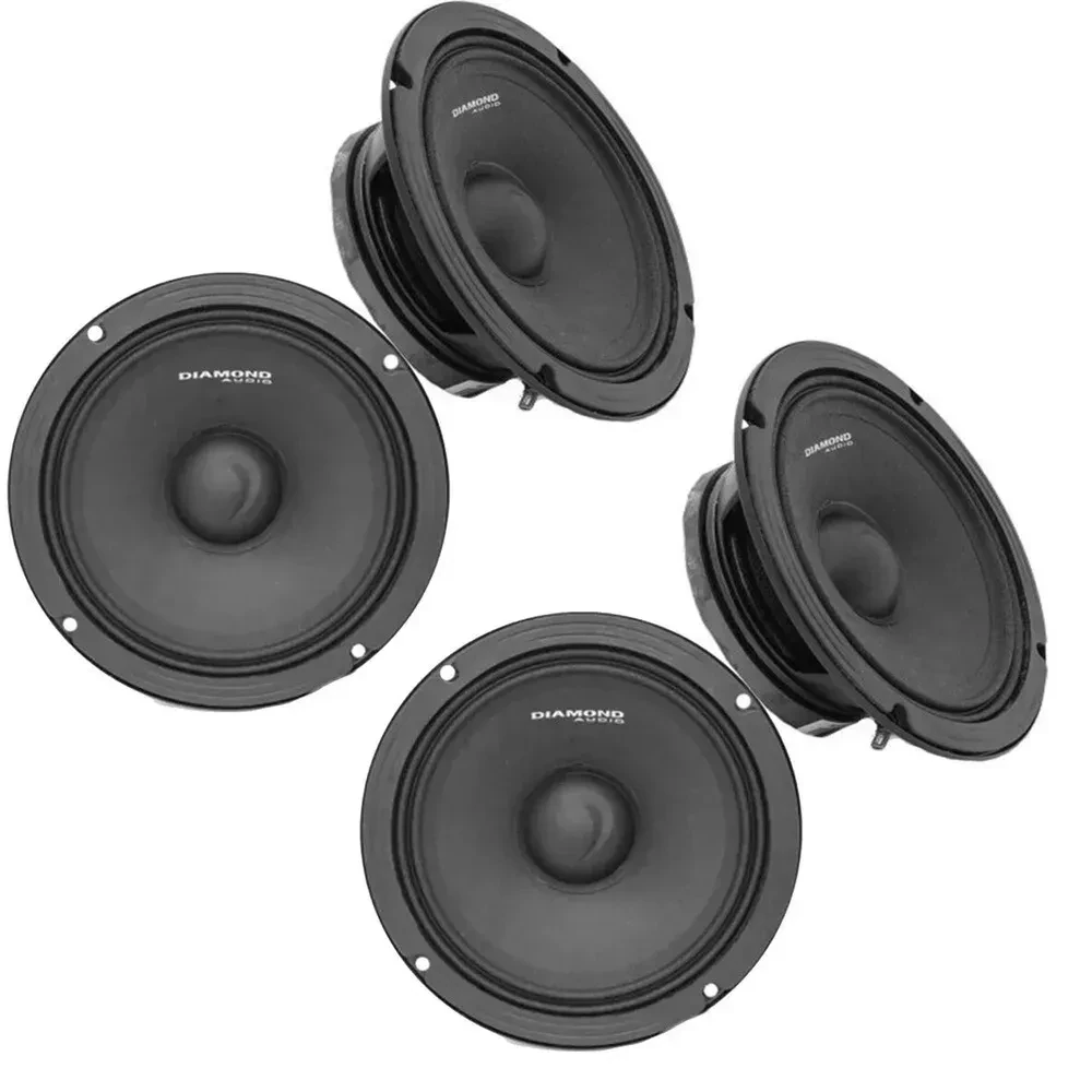 (2-Pairs) Diamond Audio MSPRO8 1000W 8" 2-Way Coaxial Speakers