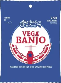 Martin V720 Nickel Wound Vega Banjo Strings - Light Gauge - 4 String Set