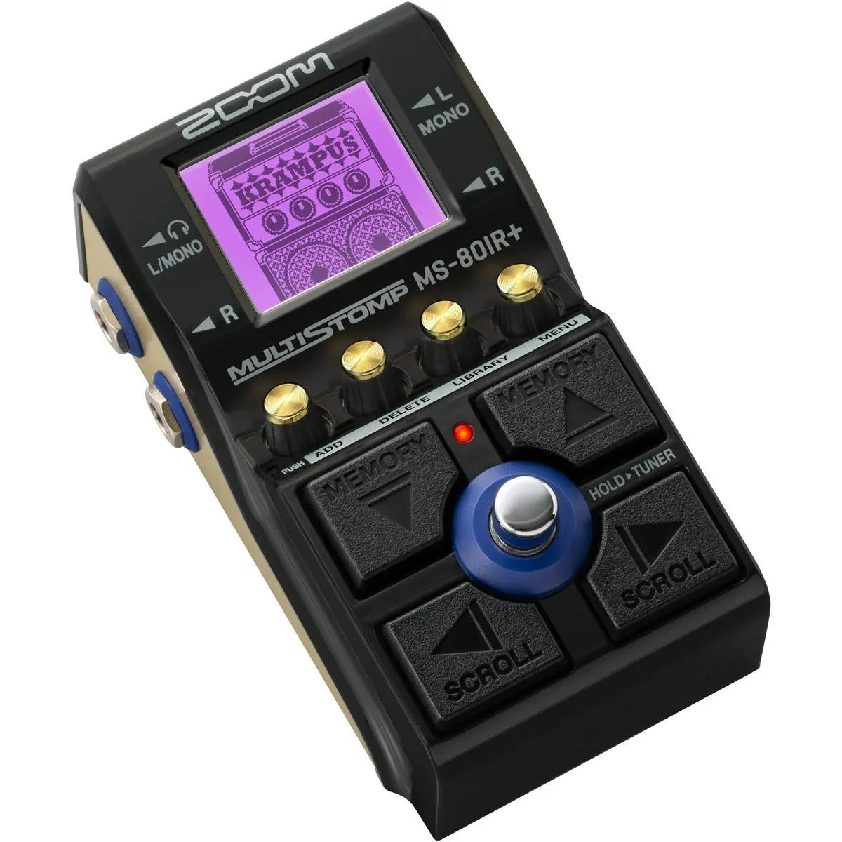 Zoom MS-80IR+ MultiStomp Amplifier Modeler Pedal, Bundle with 4x Powerex PRO AA