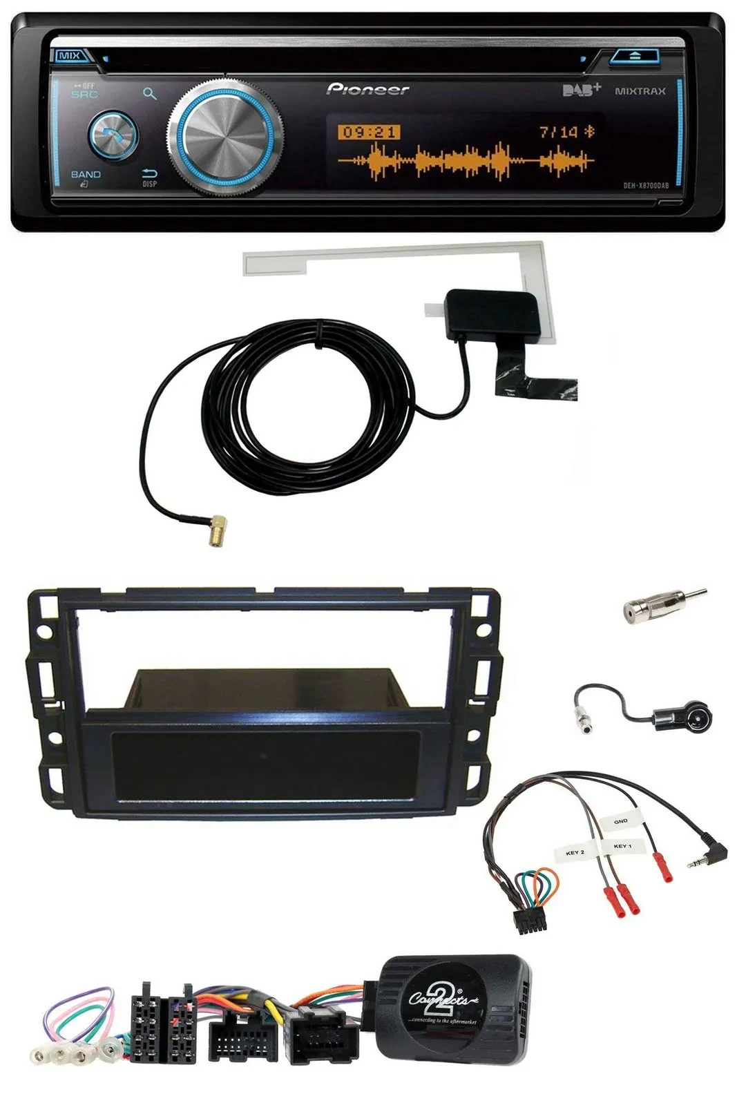 Pioneer Bluetooth DAB Lenkrad USB CD Autoradio für Cadillac BLS YSCF 2006-2010
