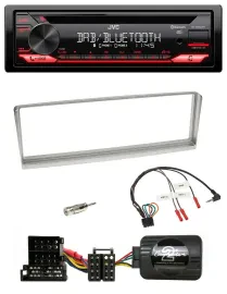 JVC CD DAB USB Bluetooth Lenkrad Autoradio für Alfa Romeo 156 2002-2003 silber