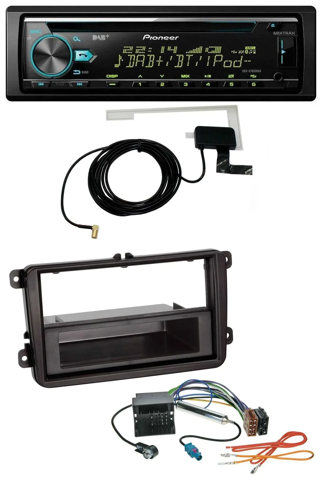 Pioneer MP3 AUX CD USB DAB Autoradio für Skoda Praktik / Superb / Yeti