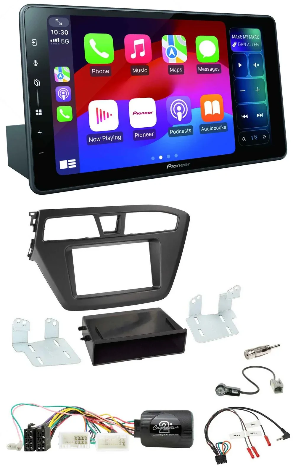 Pioneer Bluetooth DAB Lenkrad USB Autoradio für Hyundai i20 (ab 2015)