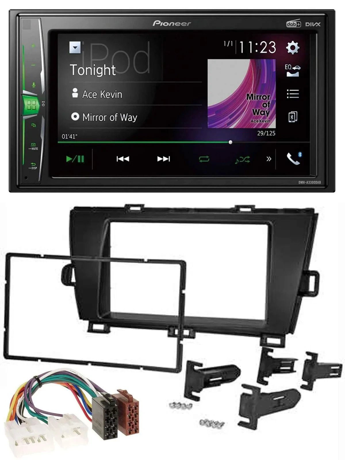 Pioneer 2DIN MP3 DAB USB Bluetooth Autoradio für Toyota Prius (2009-2012)